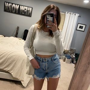 ZARA High Rise Denim Shorts